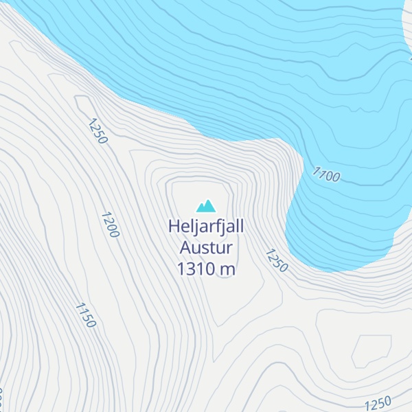 Map of Heljarfjall Austur