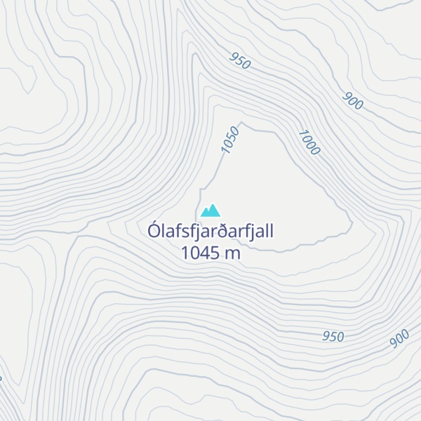 Map of Ólafsfjarðarfjall