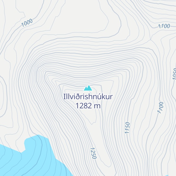 Map of Illviðrishnúkur