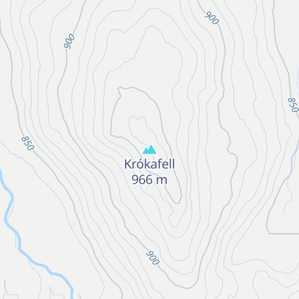Map of Krókafell