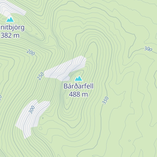 Map of Bárðarfell