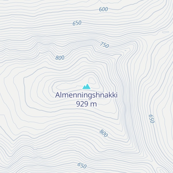 Map of Almenningshnakki