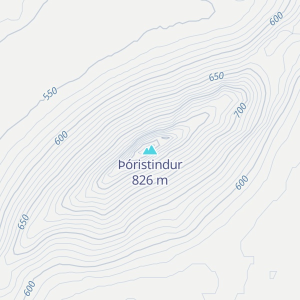 Map of Þóristindur