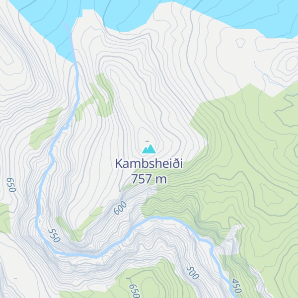 Map of Kambsheiði