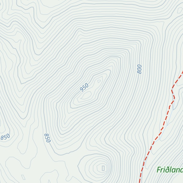Map of Halldórsfell