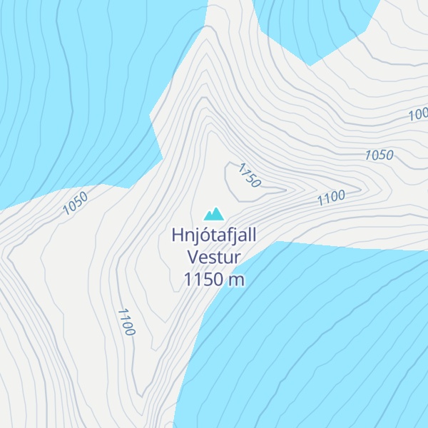 Map of Hnjótafjall Vestur