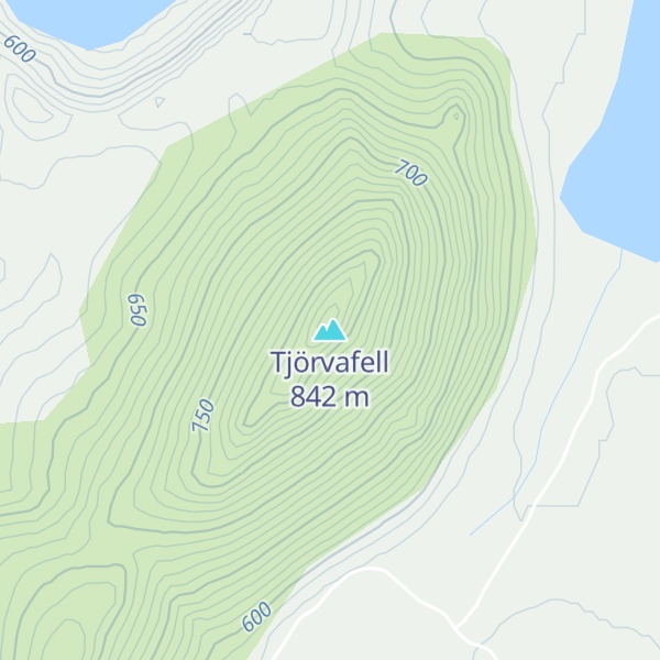 Map of Tjörvafell