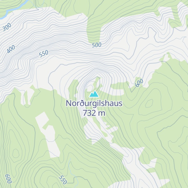 Map of Norðurgilshaus