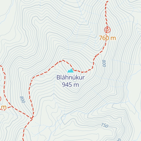 Map of Bláhnúkur