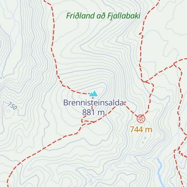 Map of Brennisteinsalda