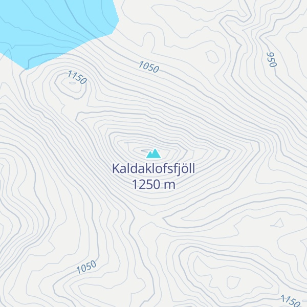 Map of Kaldaklofsfjöll