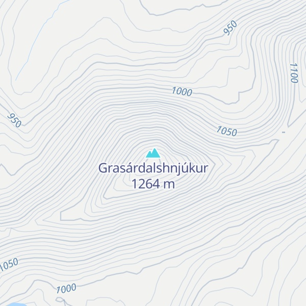 Map of Grasárdalshnjúkur