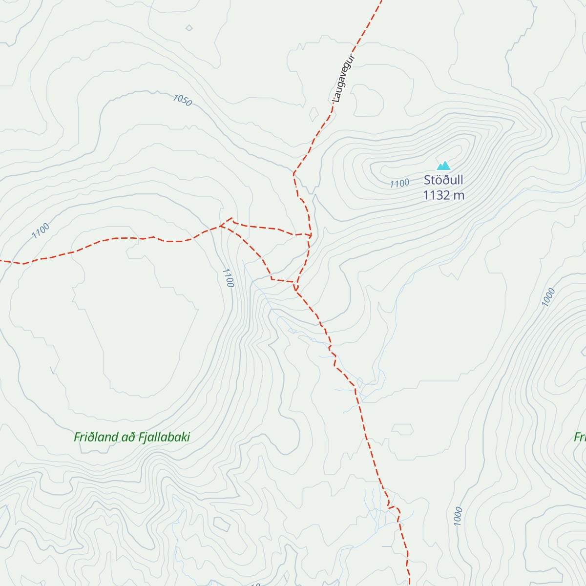 Hrafntinnusker Hut map