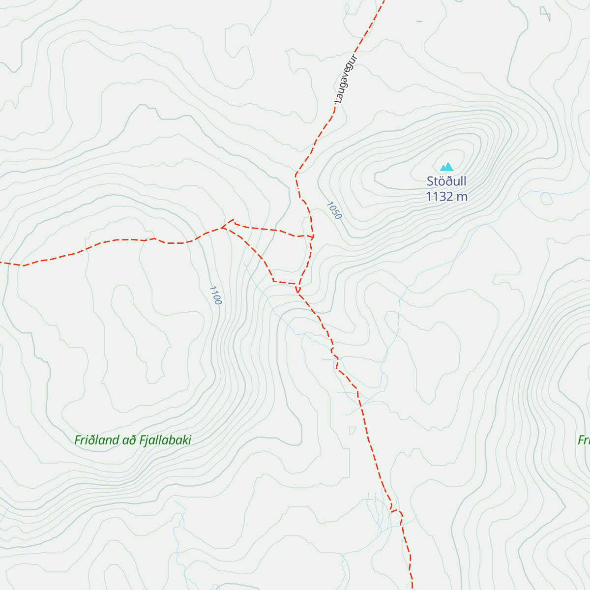 Hrafntinnusker Hut map