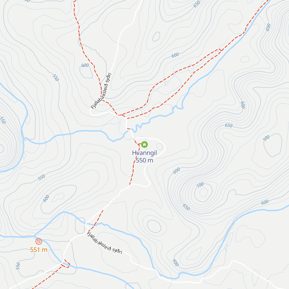 Hvanngil map