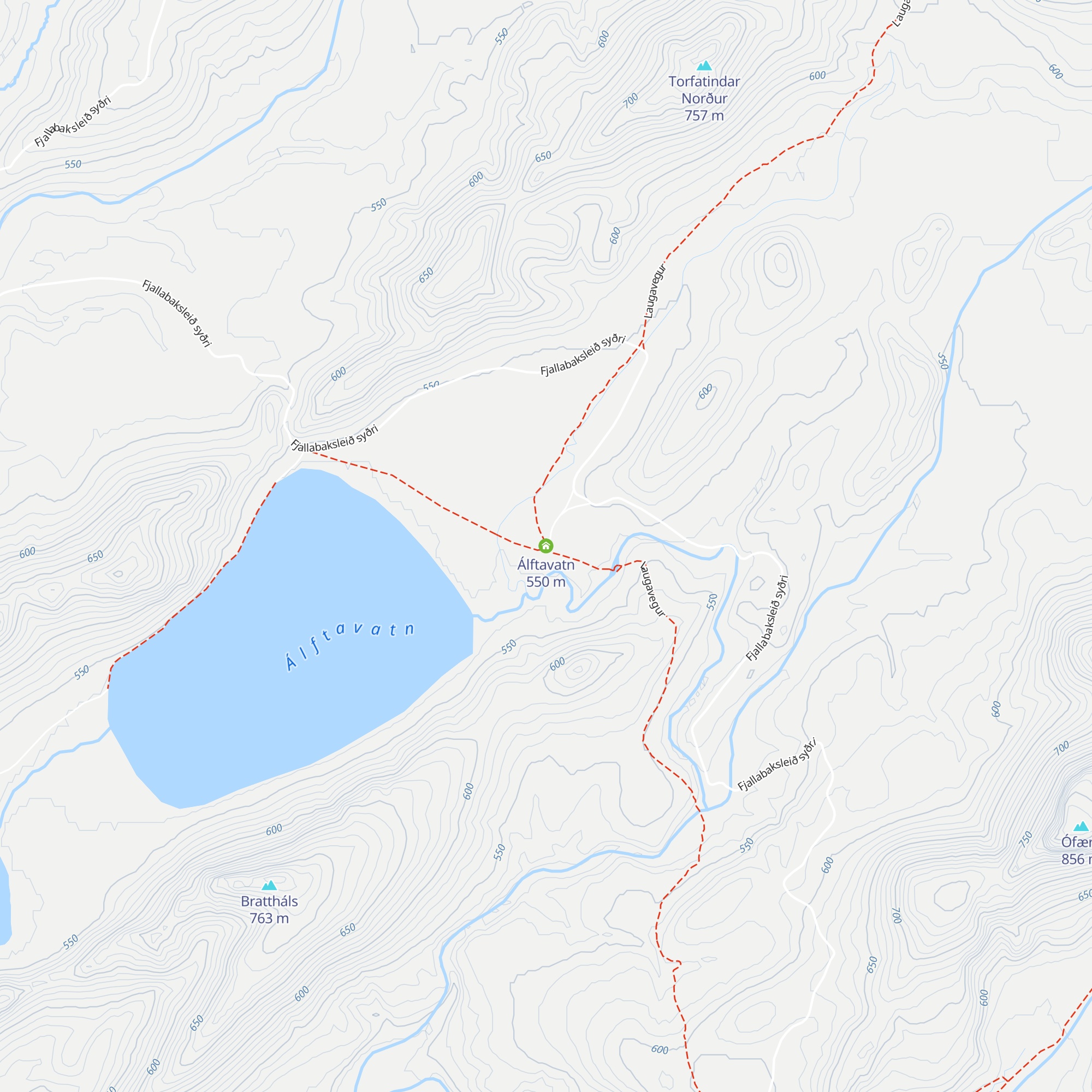 Álftavatn map