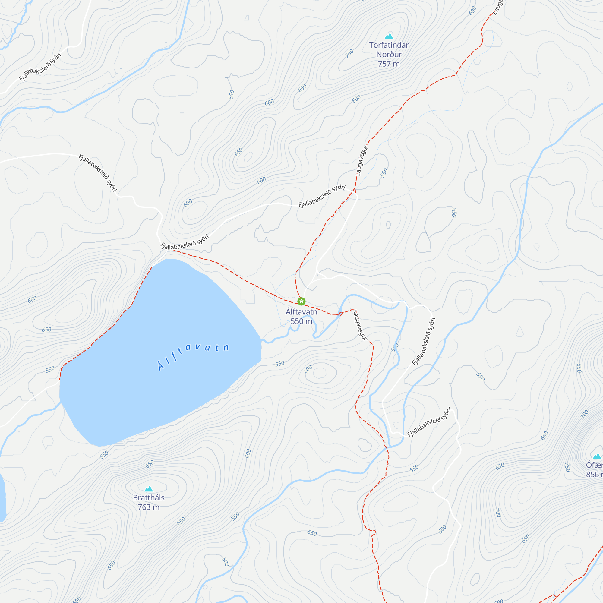 Álftavatn map