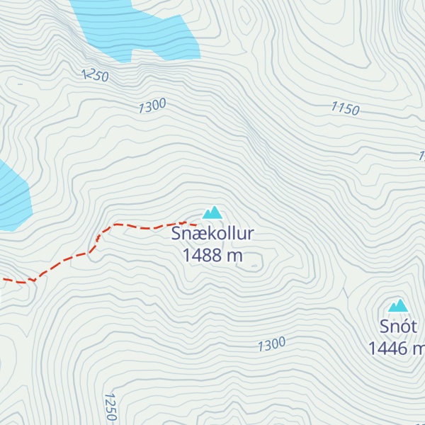 Map of Snækollur