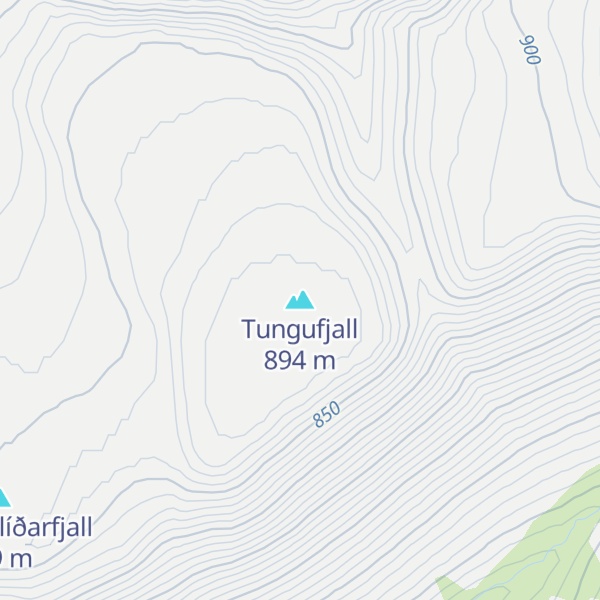 Map of Tungufjall