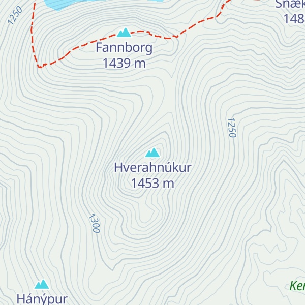Map of Hverahnúkur