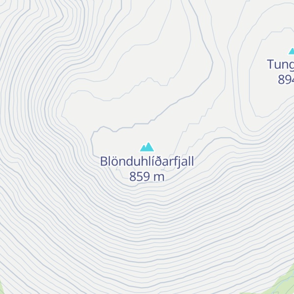 Map of Blönduhlíðarfjall