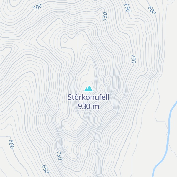 Map of Stórkonufell