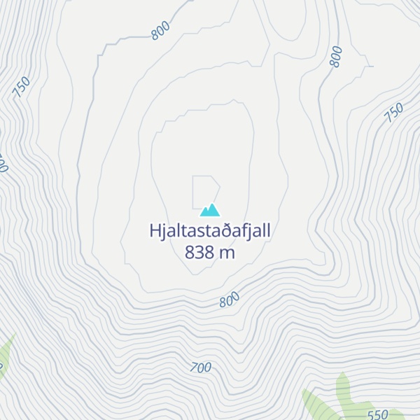 Map of Hjaltastaðafjall