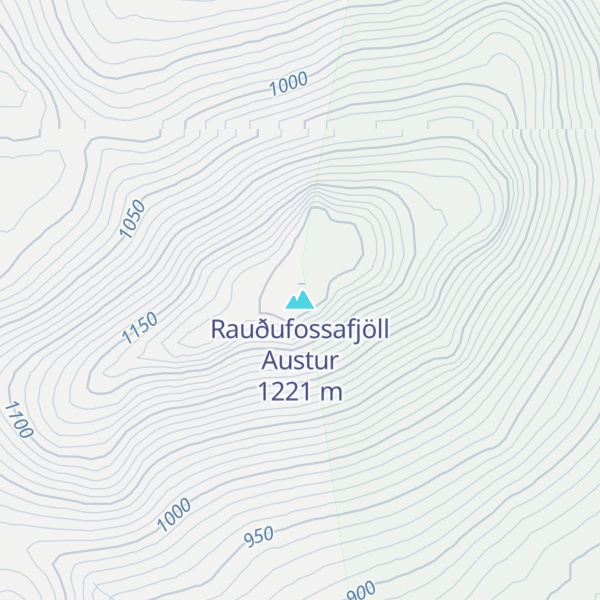 Map of Rauðufossafjöll Austur