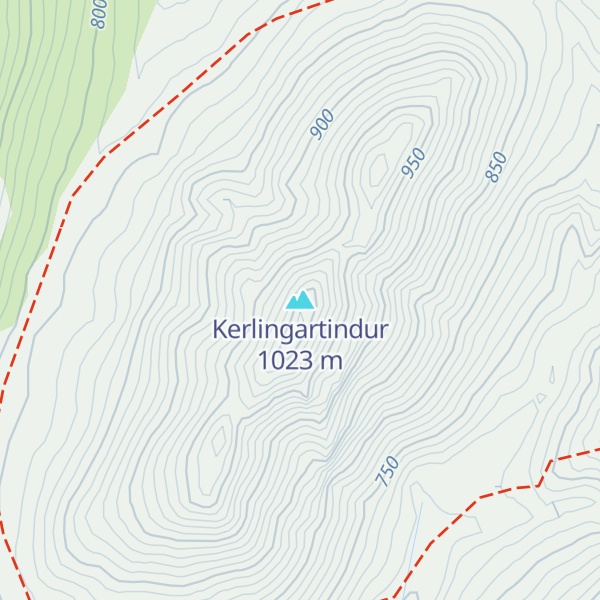 Map of Kerlingartindur