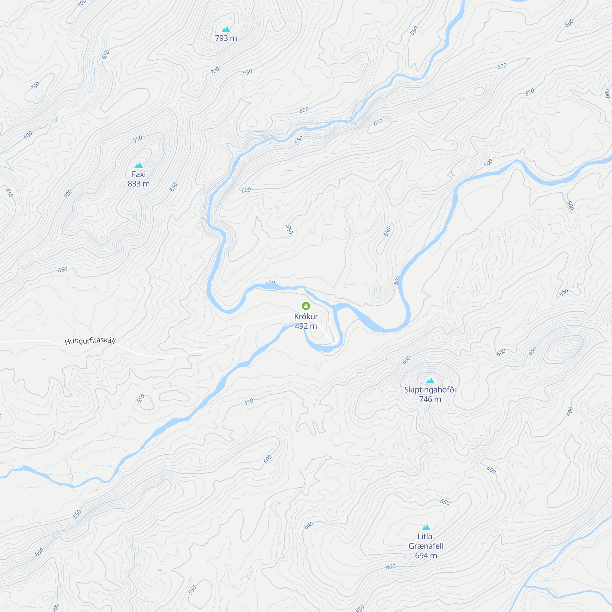Krókur map