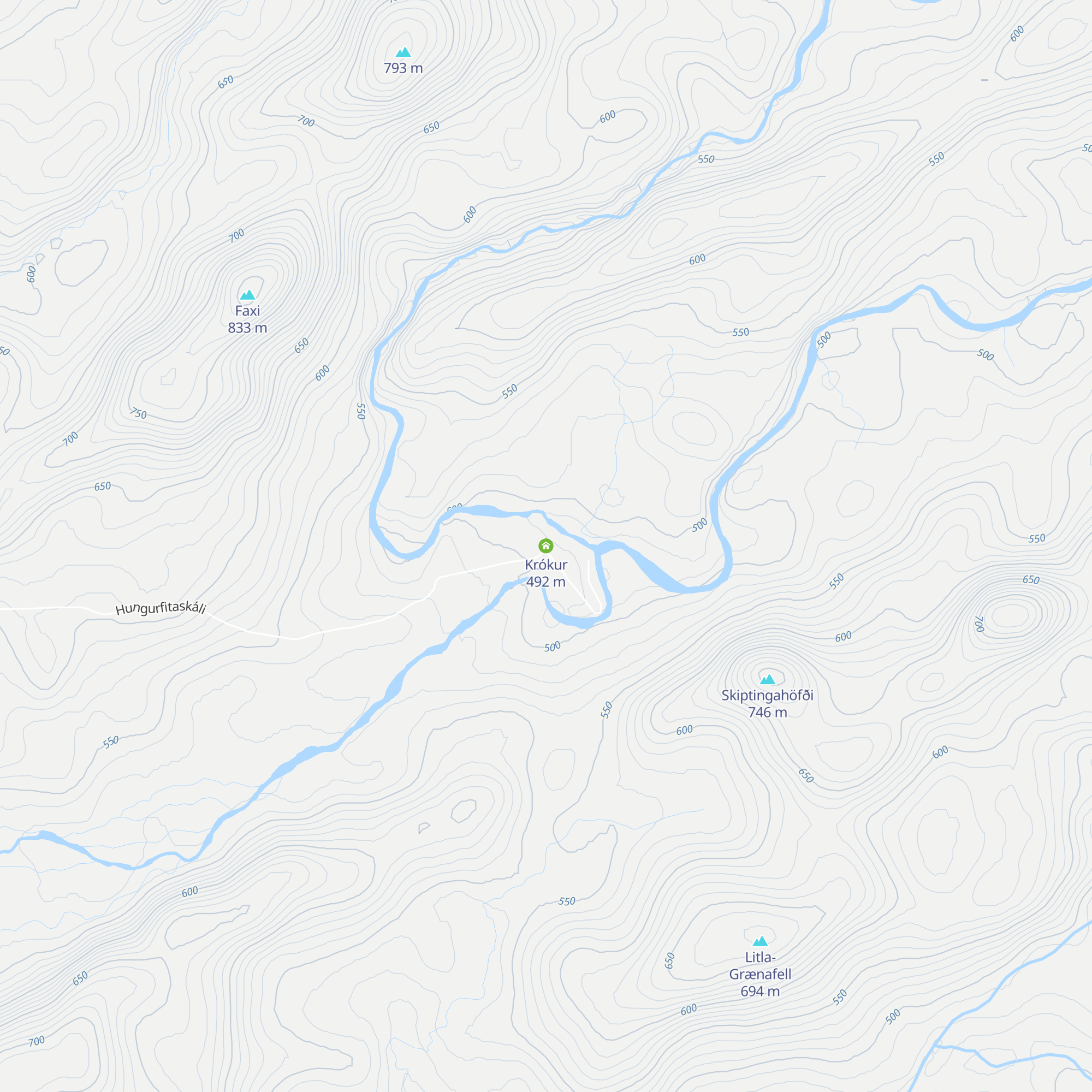 Krókur map
