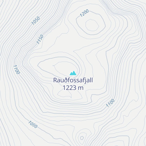Map of Rauðfossafjall