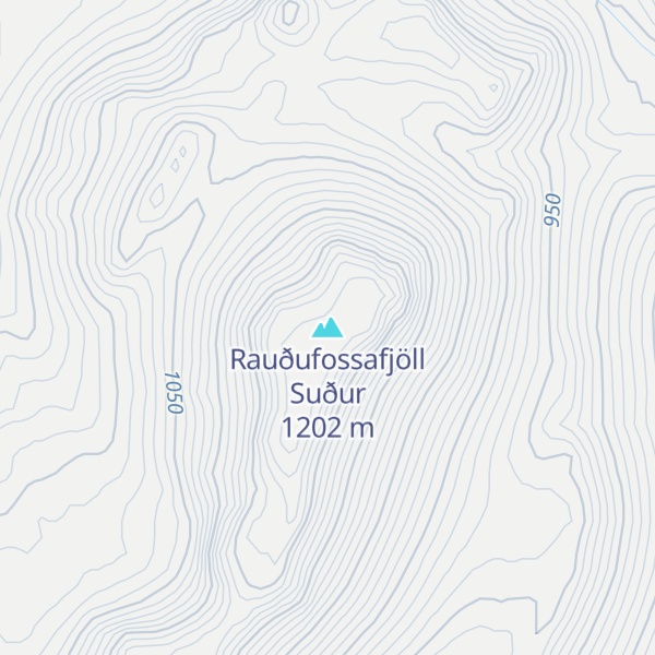 Map of Rauðufossafjöll Suður