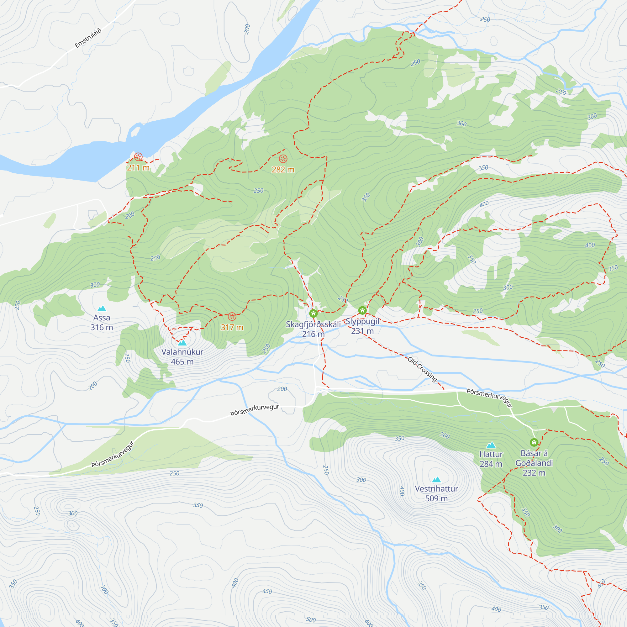 Skagfjörðsskáli map