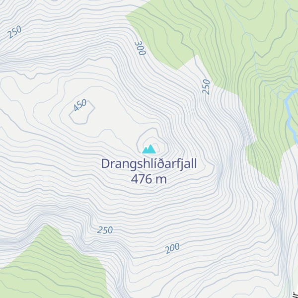 Map of Drangshlíðarfjall
