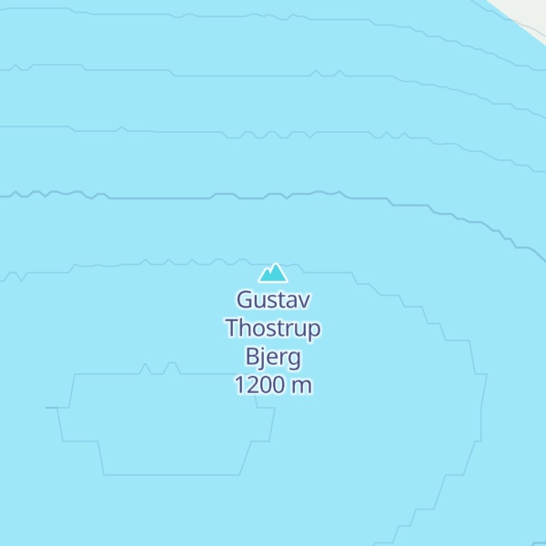 Map of Gustav Thostrup Bjerg