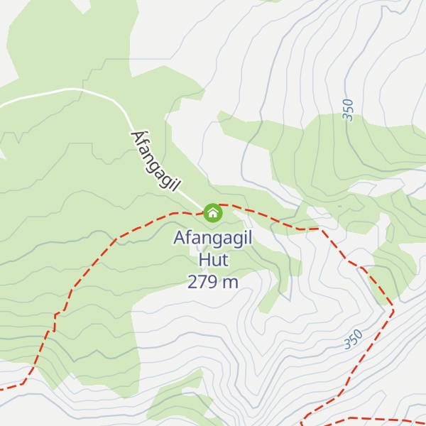 Map of Afangagil Hut