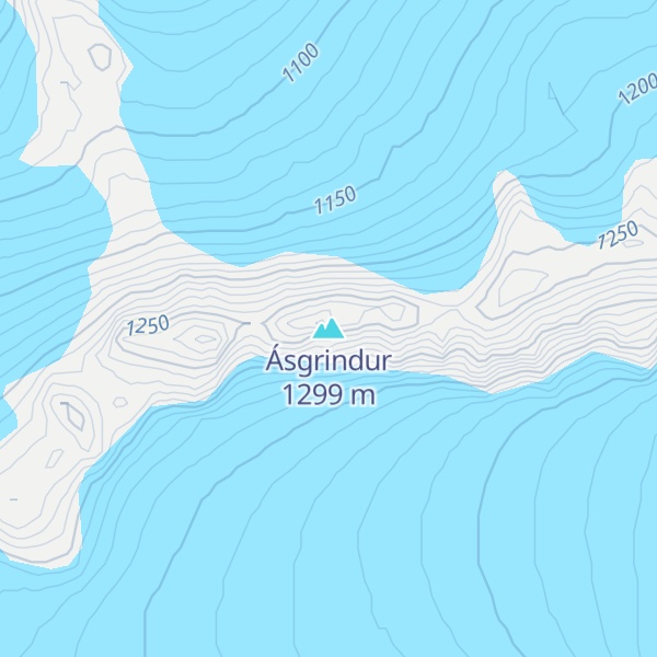 Map of Ásgrindur