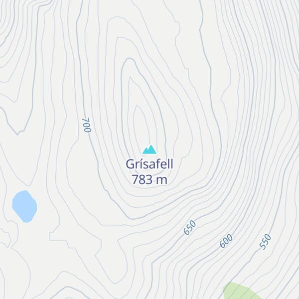 Map of Grísafell