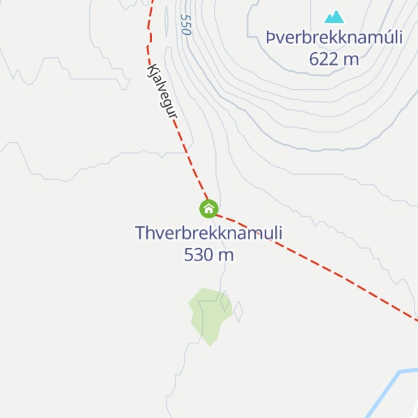 Map of Thverbrekknamuli
