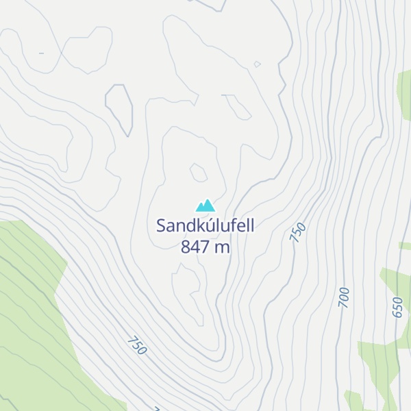 Map of Sandkúlufell
