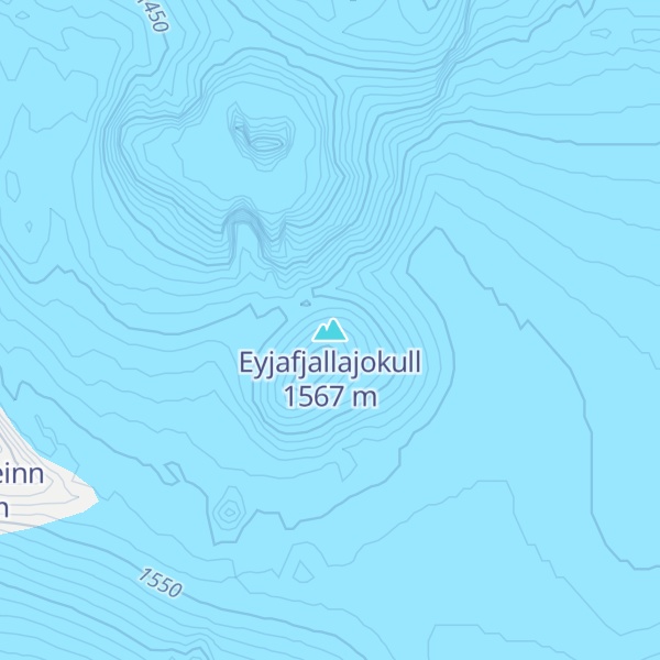 Map of Eyjafjallajokull