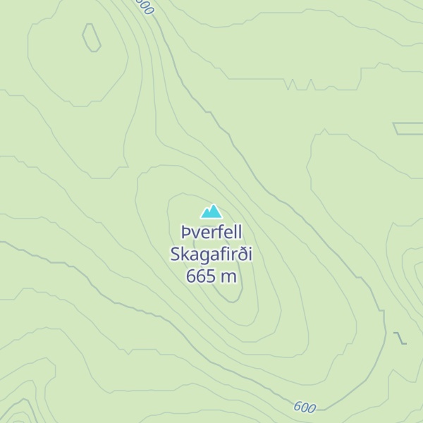 Map of Þverfell Skagafirði