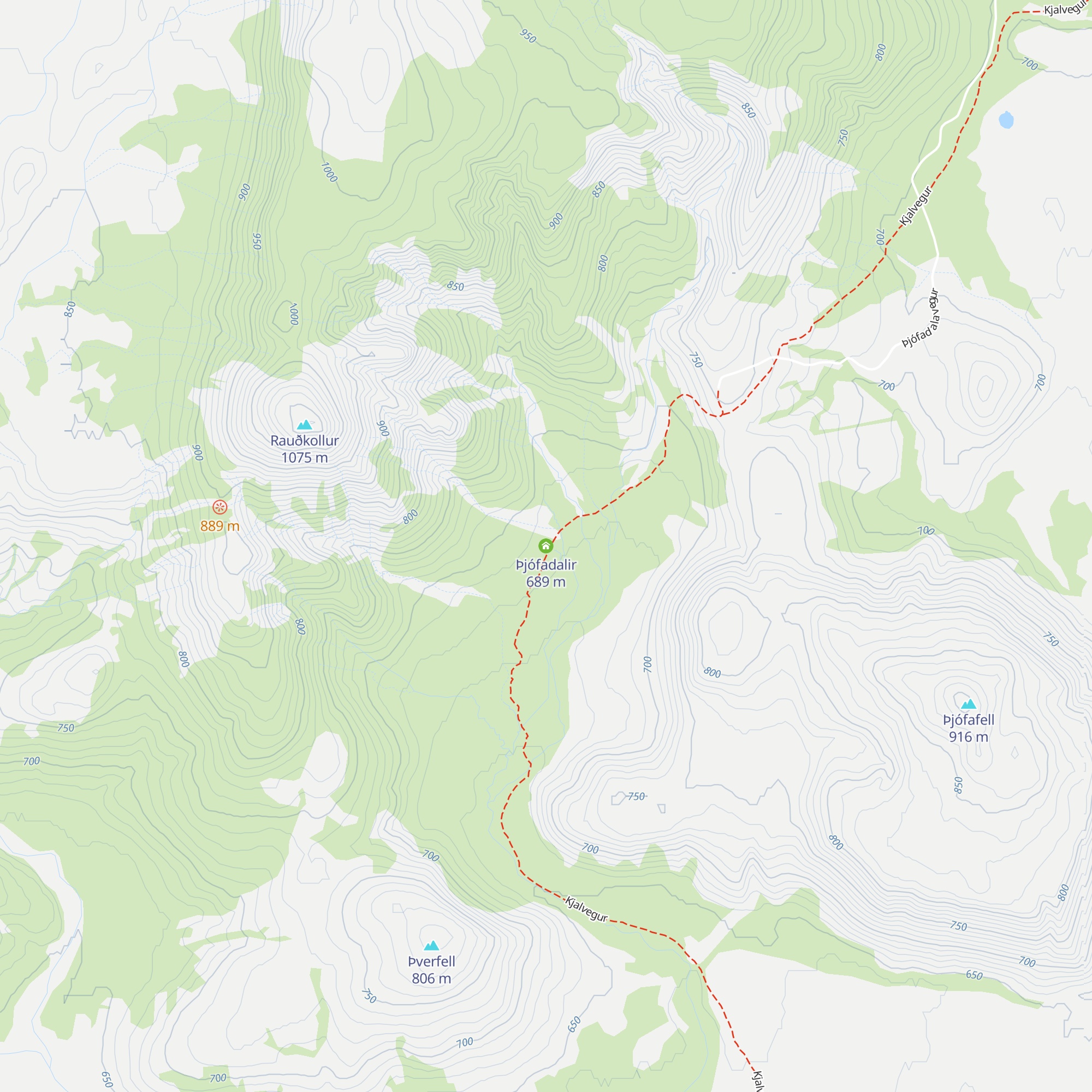 Þjófadalir map