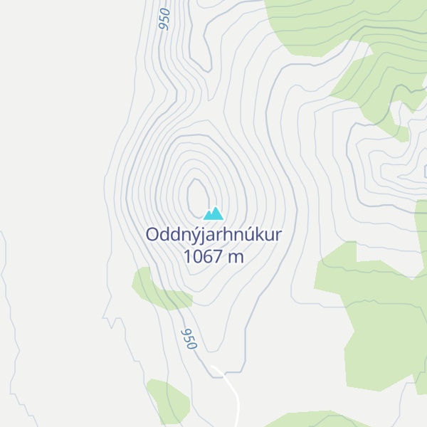 Map of Oddnýjarhnúkur