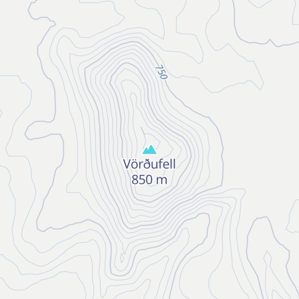 Map of Vörðufell