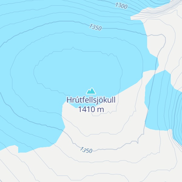 Map of Hrútfellsjökull