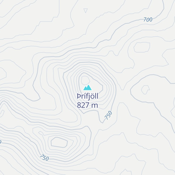 Map of Þrífjöll