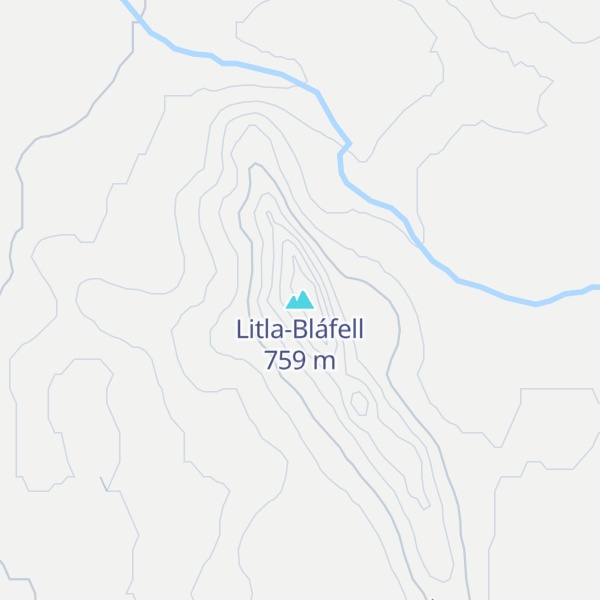 Map of Litla-Bláfell