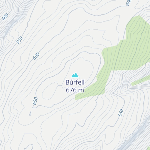 Map of Búrfell